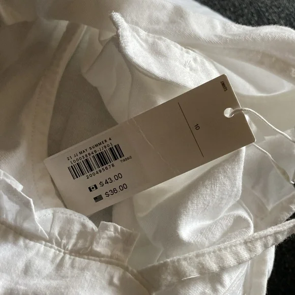 Janie and Jack White Floral Embroidered Tank Top size 10 - Picture 3 of 3